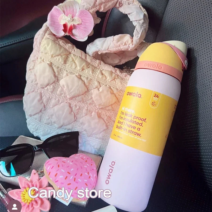 Owala Insulated Stainless Steel Free Sip Water Bottle - Quarta Rose