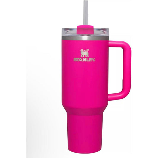 Stanley Cup 40oz Stainless Steel Vacuum Insulated Tumbler, Silicone 3pcs, 2 Extra Straws (Limited Edition, Beige)